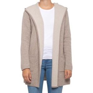 Tahari Hooded Open Front Cardigan